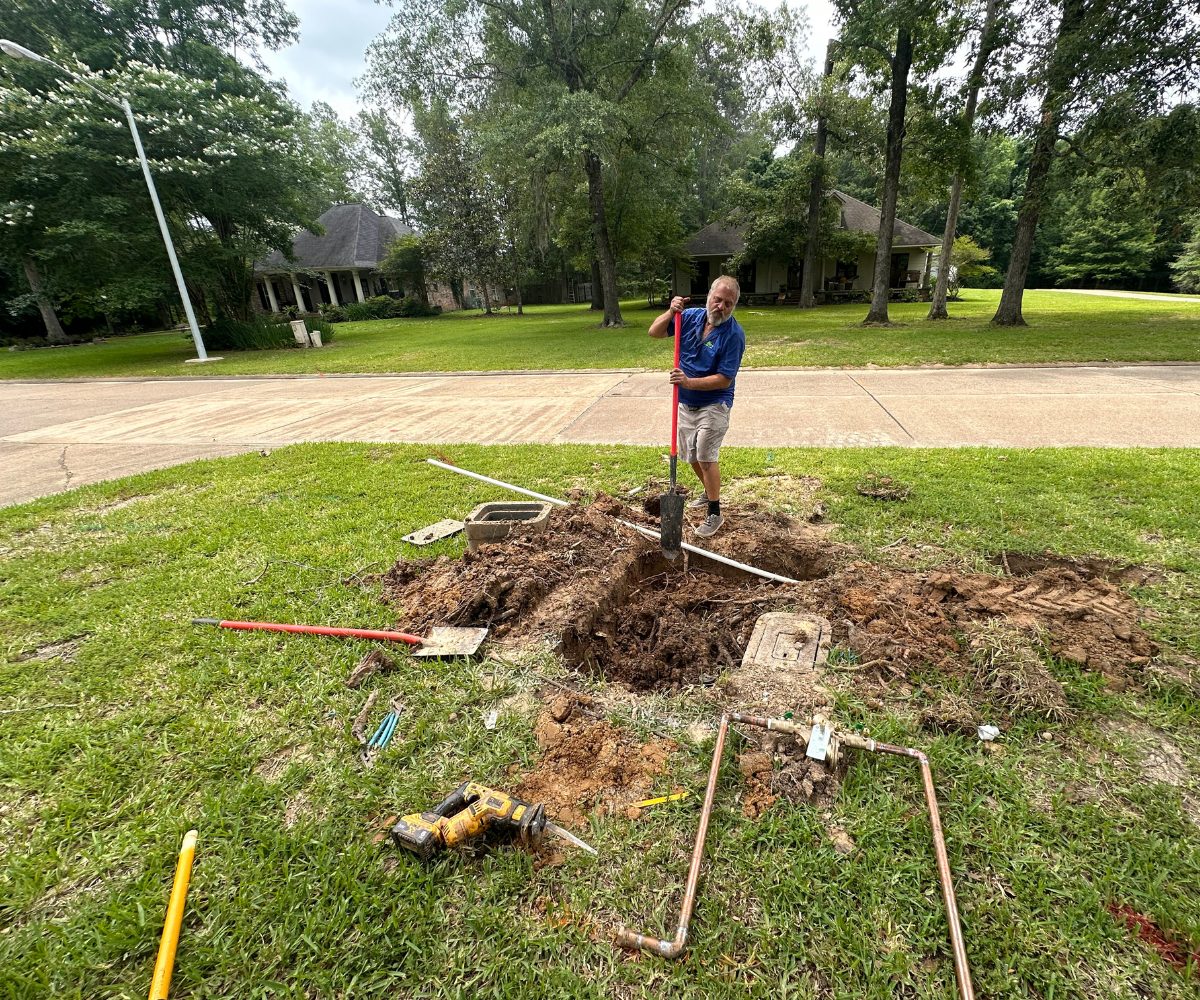 Trenchless irrigation install