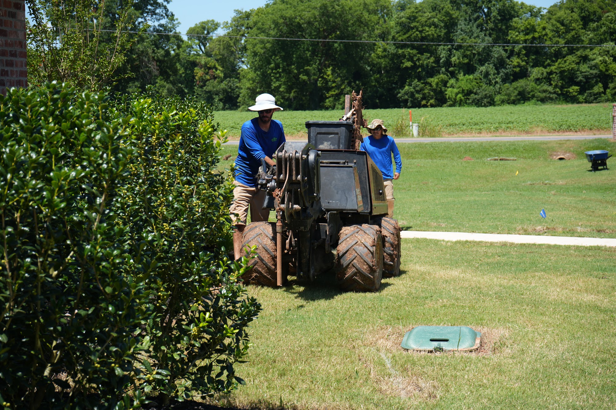 Ditch Witch trenchless boring machine on a Central Louisiana job site