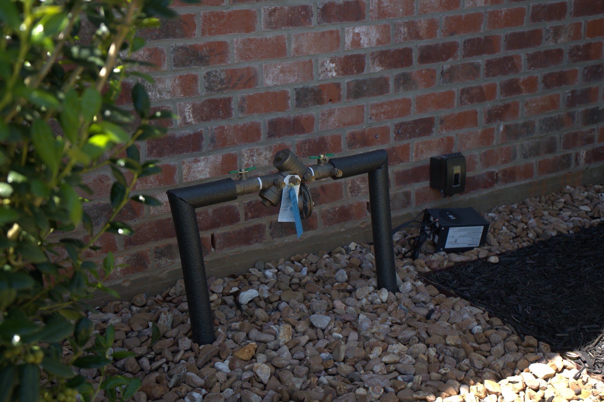 Irrigation valve and backflow assembly installation