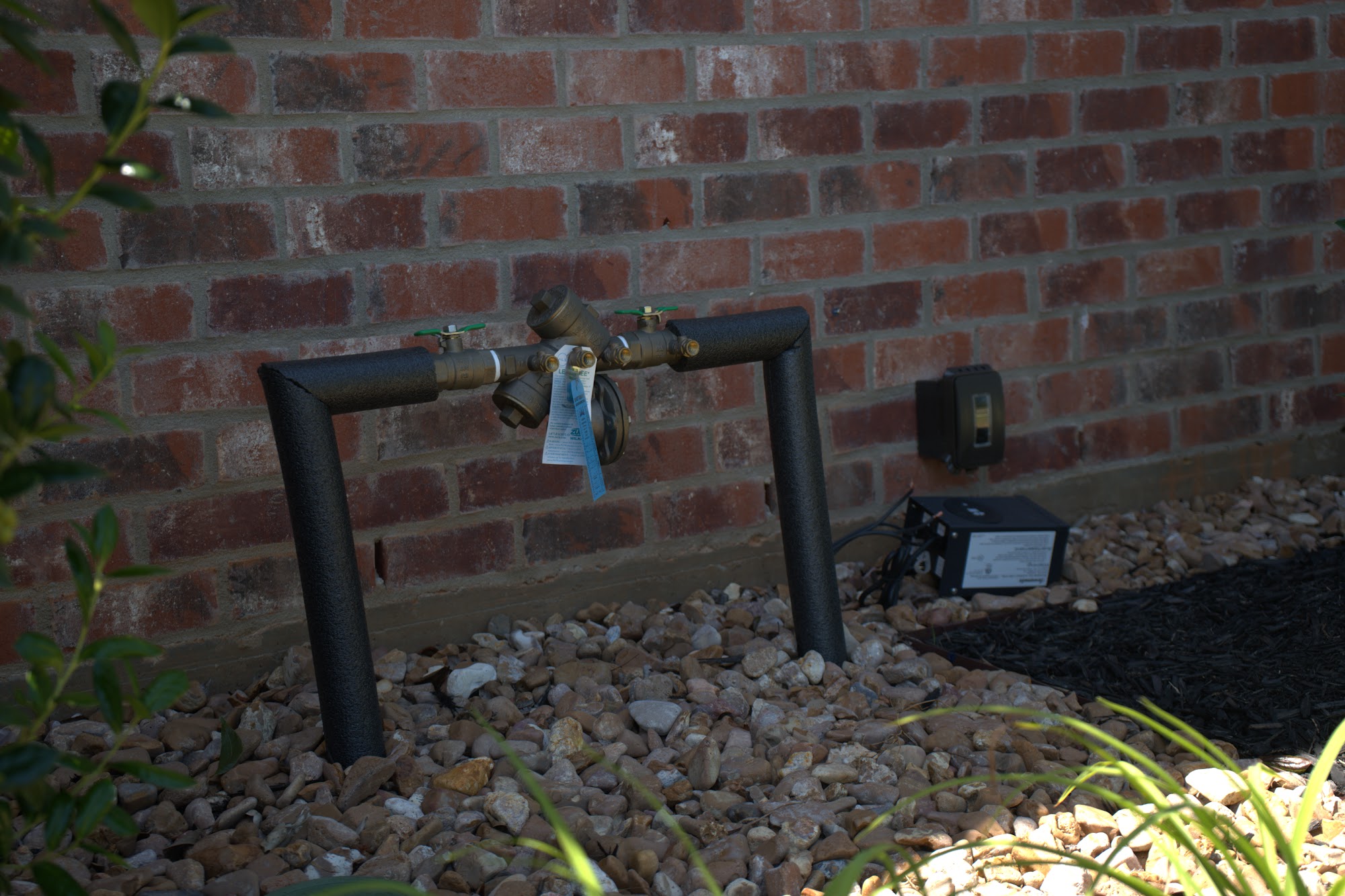 Irrigation valve and backflow assembly installation