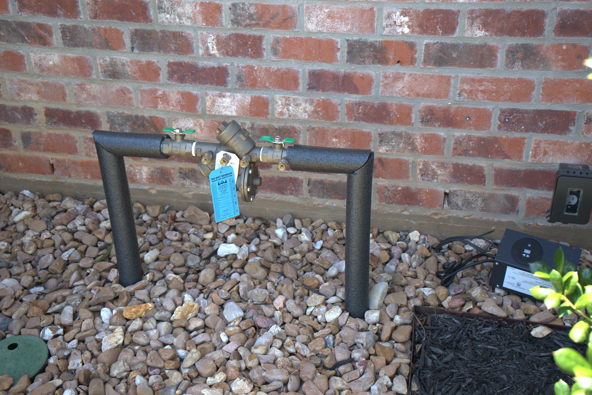 Irrigation valve and backflow assembly installation