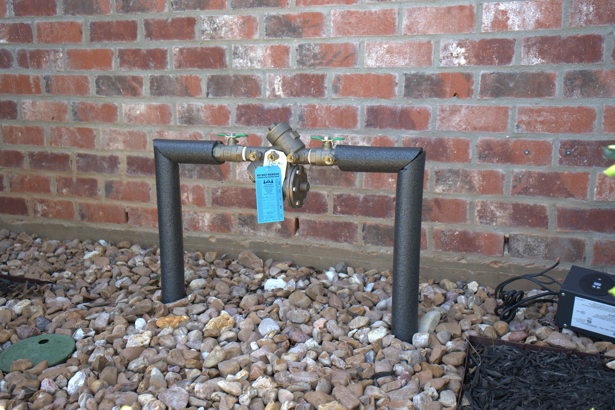 Irrigation valve and backflow assembly installation