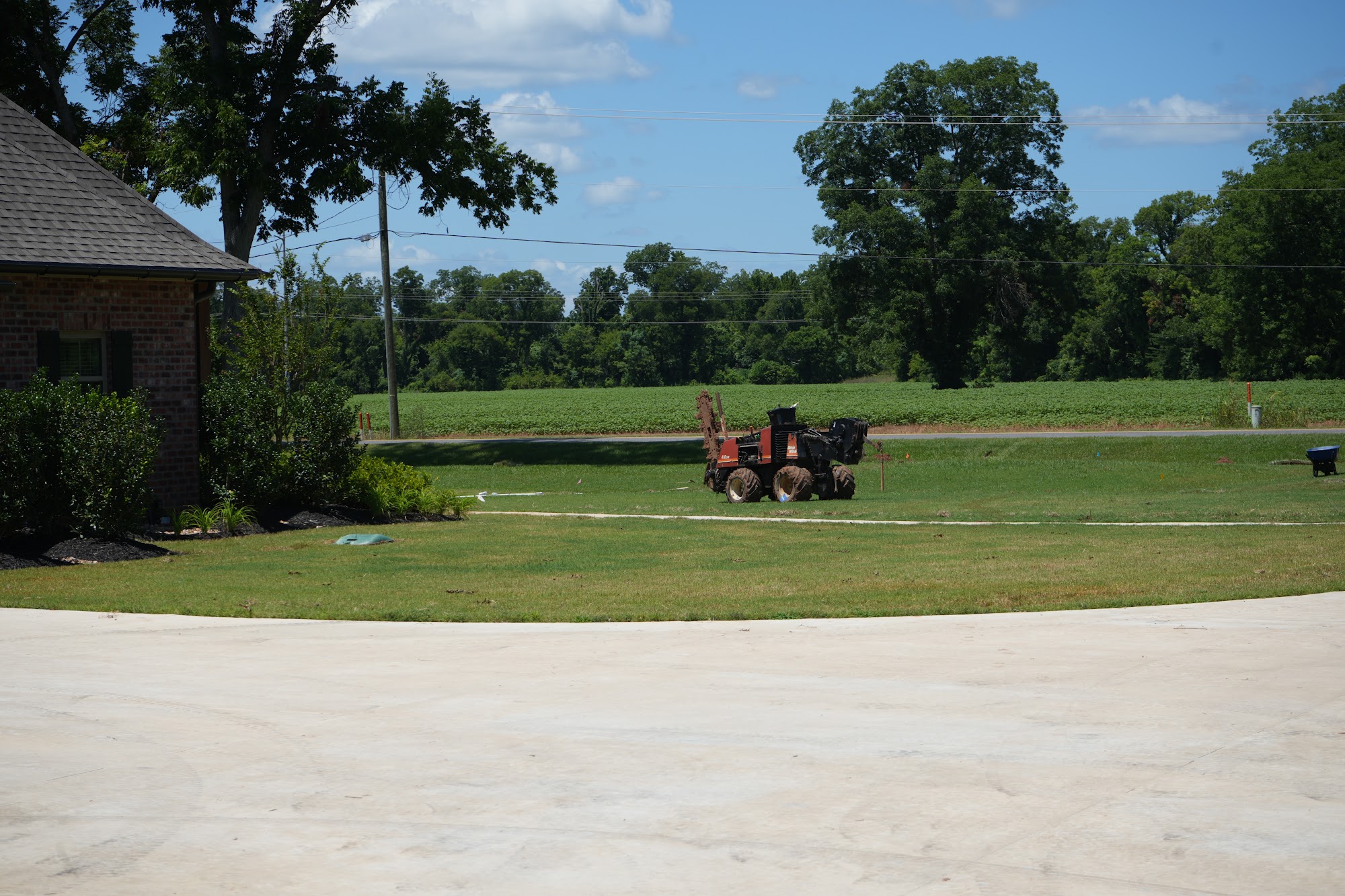 All Star Sprinkler Systems crew on a Central Louisiana job site